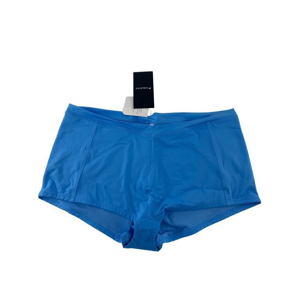 Fabletics Women's Malibu Blue Neon Classic White Swim Shorts Size L - Picture 5 of 8